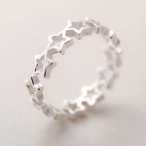 Fres-Shipping-925-Sterling-Silver-Rings-Hollow-Star-Finger-Open-Rings-For-Women-Jewelry-1