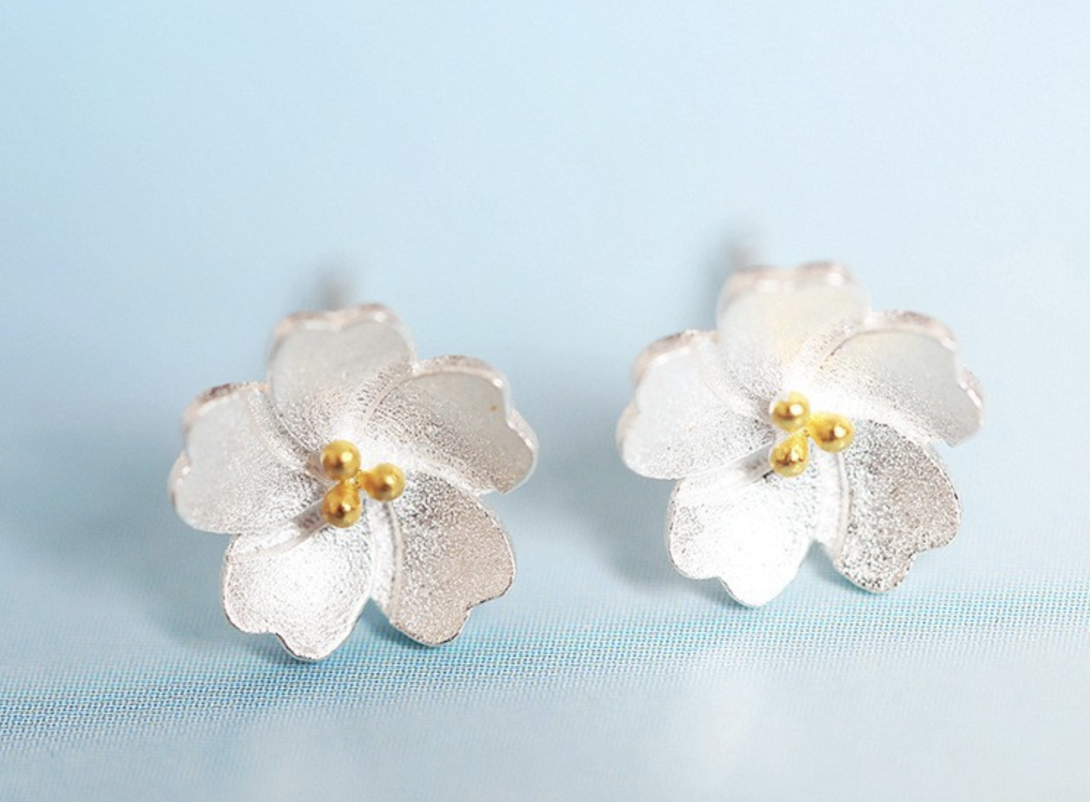 STERLING SILVER PANSY EARRINGS - Zoe Alice Jewellery and Gifts