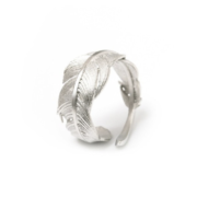STERLING SILVER FEATHER WRAP RING